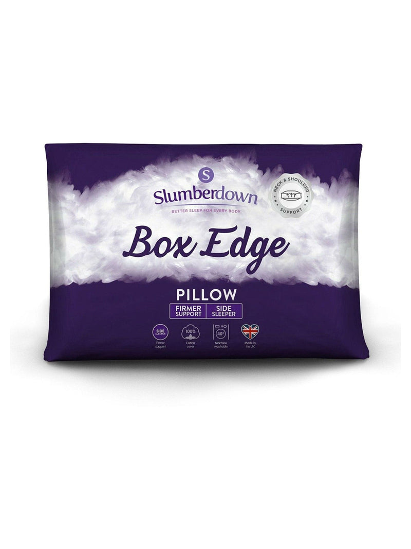 Slumberdown Box Edge Firm Side Sleeper White Pillow (British brand)