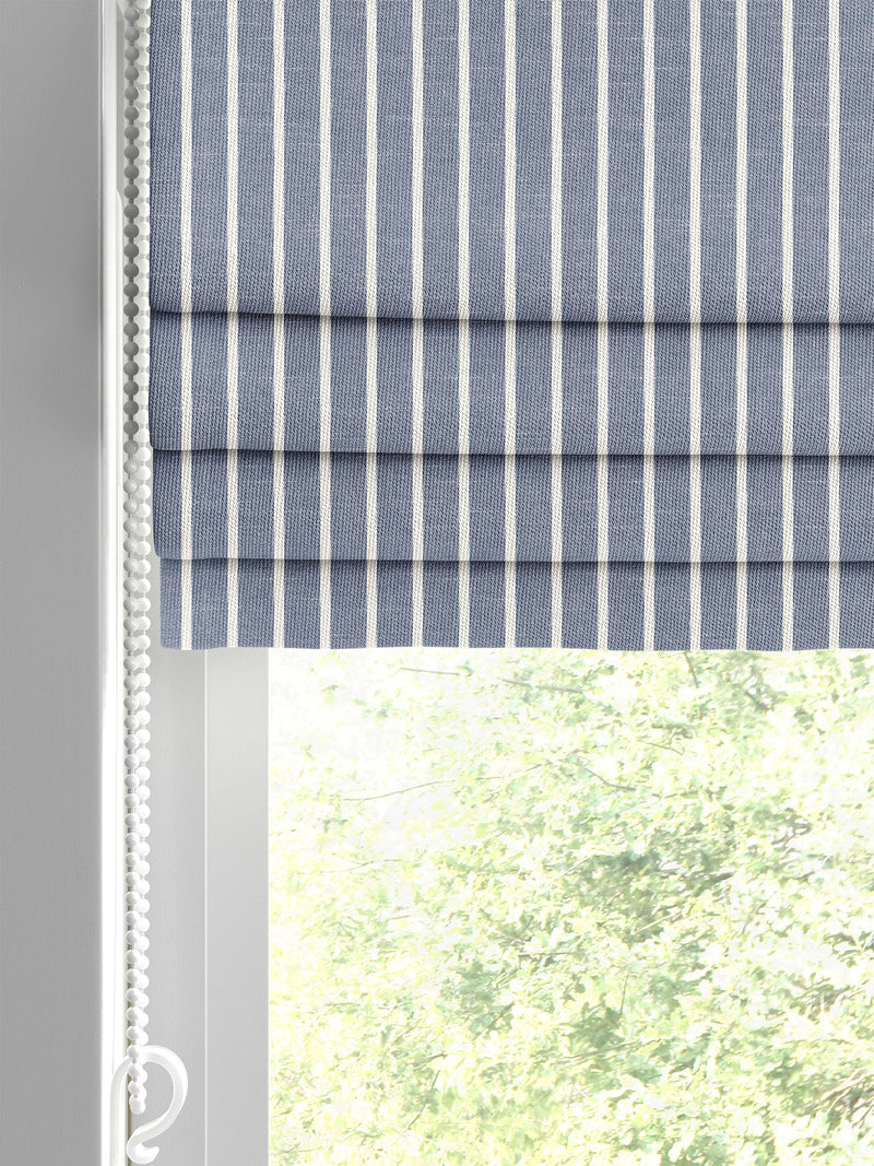 Franklin navy blue stripe roman blind, UK version