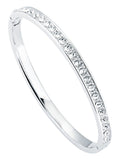 Ted Baker crystal hinge bangle silver tone (British brand)