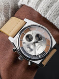 Accurist brown origin leather strap chronograph watch - British product
