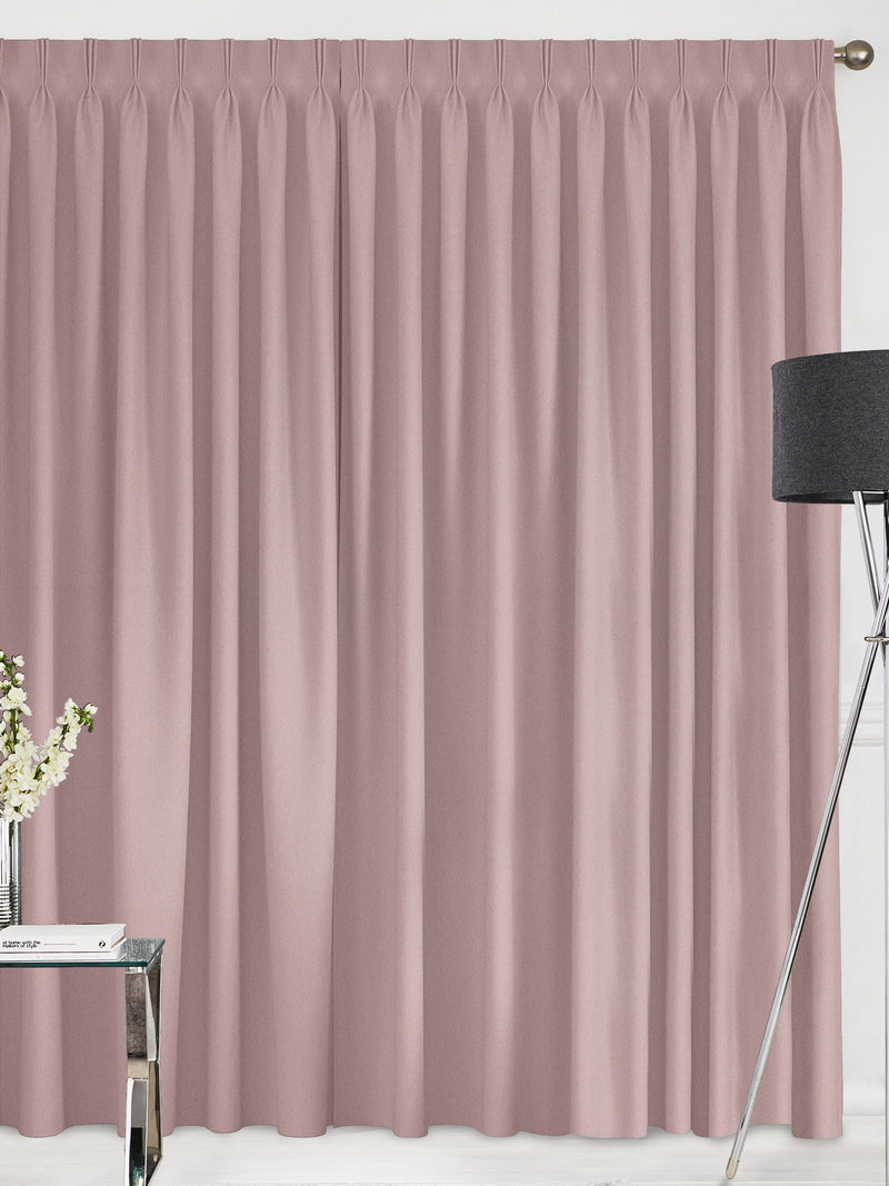 Shell pink velvet made to measure curtains (British brand)