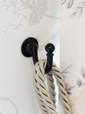 Laura Ashley Antique Brass Ball End Curtain Tieback Hooks (Pair)