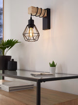 Next Eglo Black Townshend 5 Caged Wall Light- Buy online at McGrocer