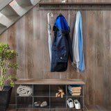 John Lewis Restoration Shelf Grey Smoke with 9 hooks - British product