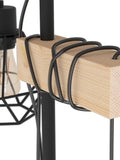 Eglo Townshend 5 black steel floor lamp, imported from the UK