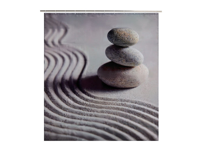 Shower curtain Zen Garden design 180 x 180cm - British product