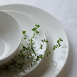John Lewis Luna fine china dinnerware set Natural 12-piece (British brand)