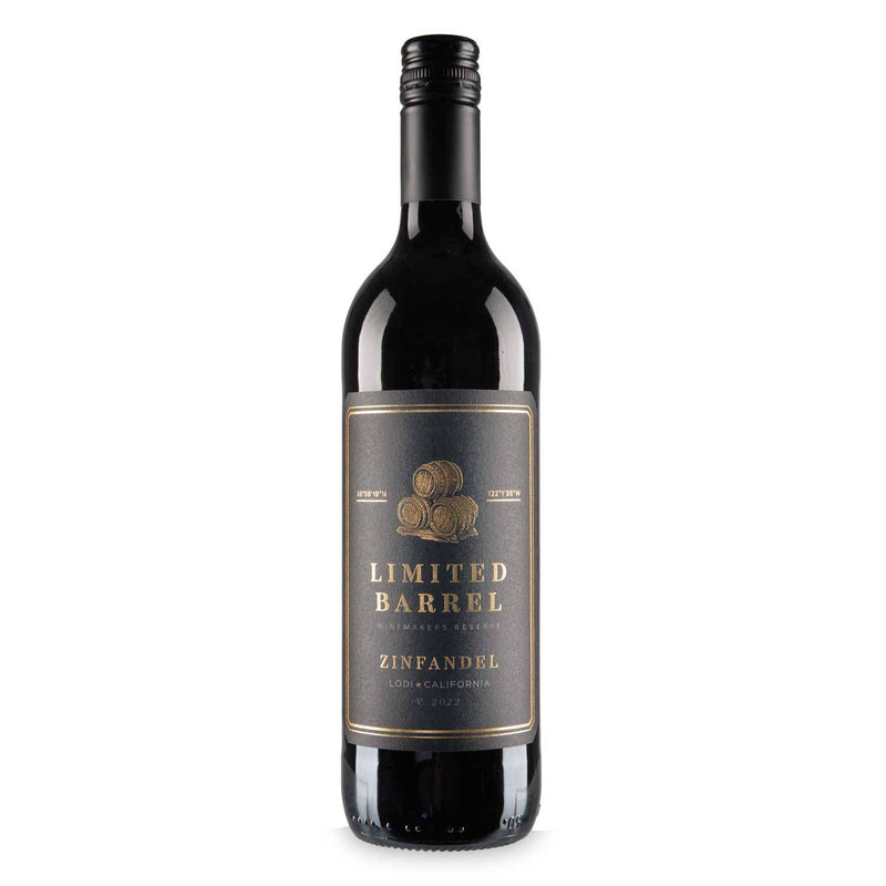 Californian Zinfandel wine 14.5% ABV, imported from the UK