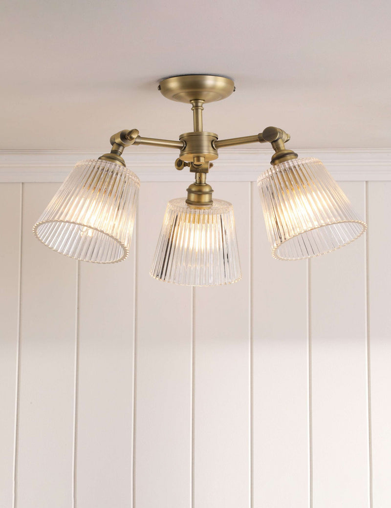 Laura Ashley Callaghan ceiling light antique brass, UK version