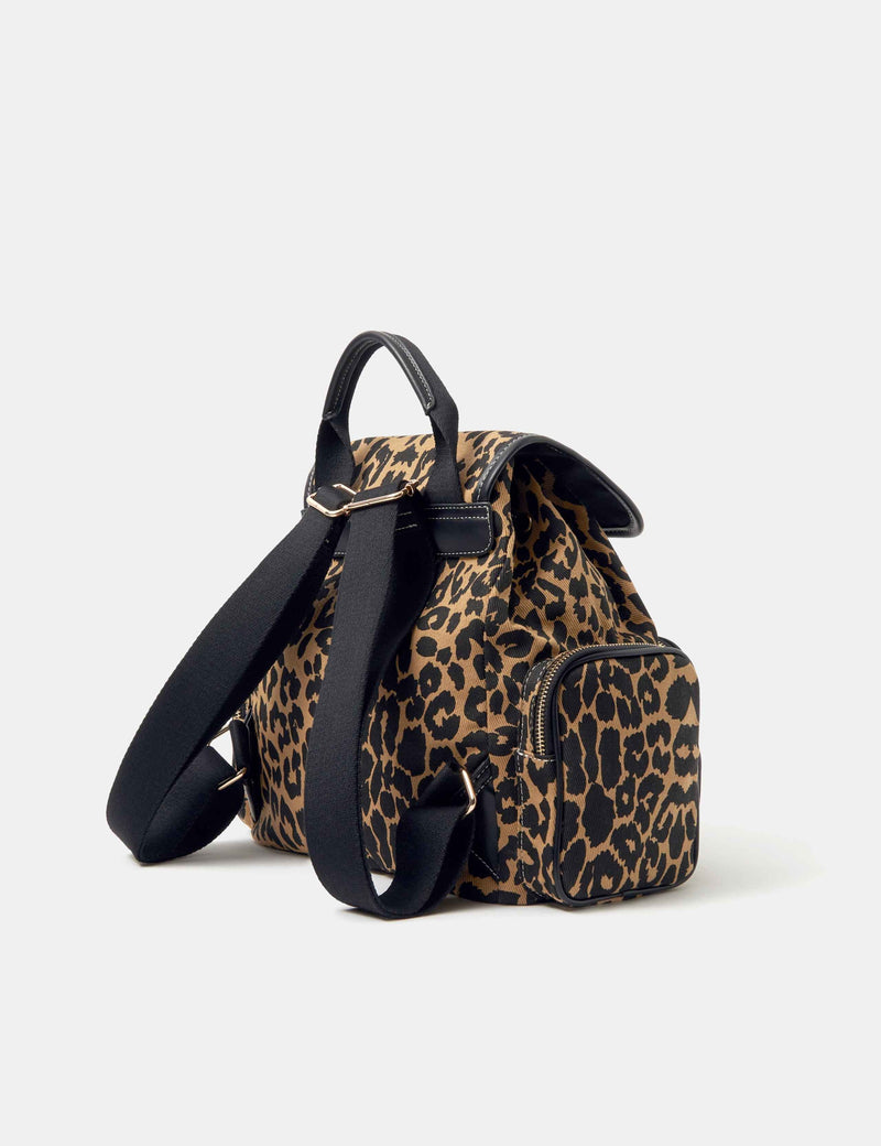 Accessorize leopard print canvas backpack, imported from the UK