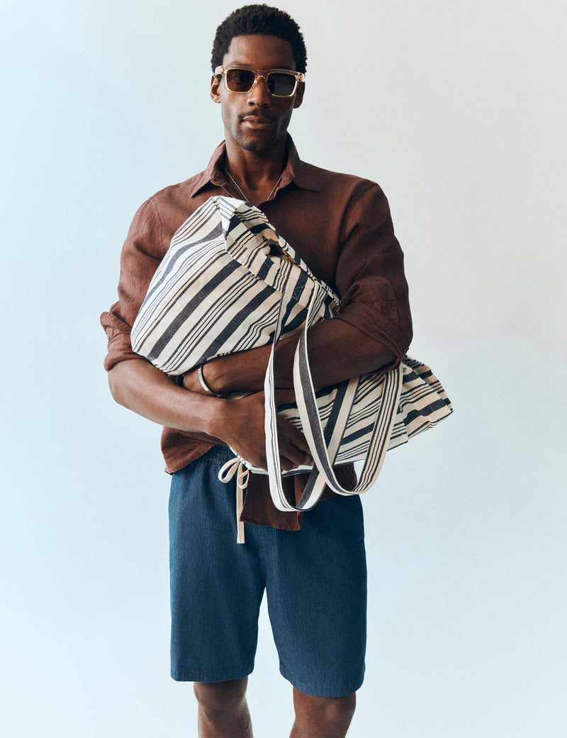 M&S Canvas Striped Shopper Bag, UK version