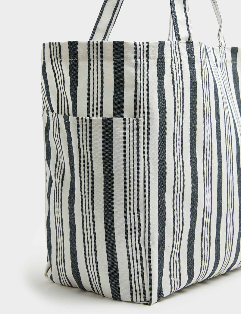 M&S Canvas Striped Shopper Bag, UK version