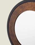 Laura Ashley Cara round wall mirror with bronze finish, UK version