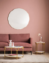 M&S Gallery Direct Carano Metal Extra Large Round Wall Mirror- Buy online at McGrocer