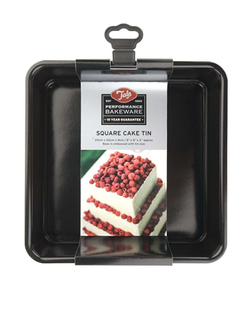 Tala carbon steel square cake tin 20cm (British brand)