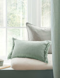 Laura Ashley Carys Crinkle Bolster Cushion 30x50cm, imported from the UK