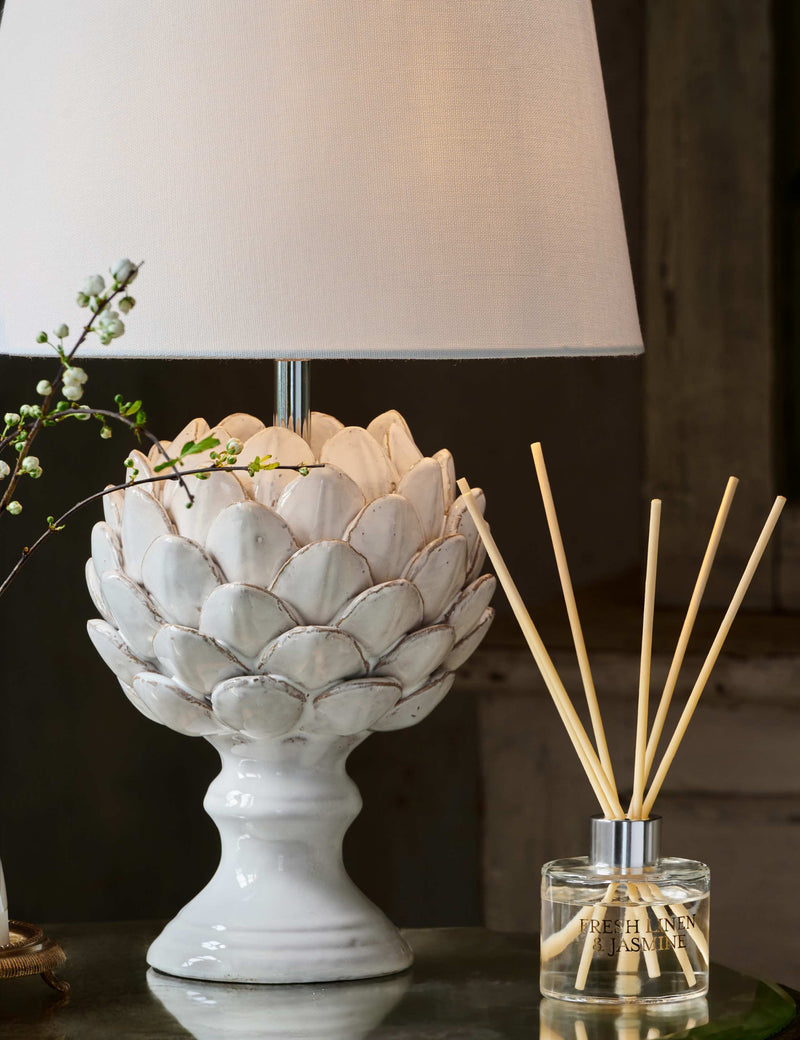 Laura Ashley ceramic artichoke table lamp (British brand)