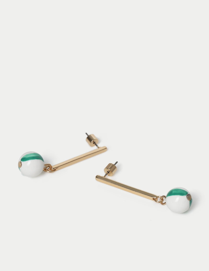 M&S ceramic bead drop earrings, UK version