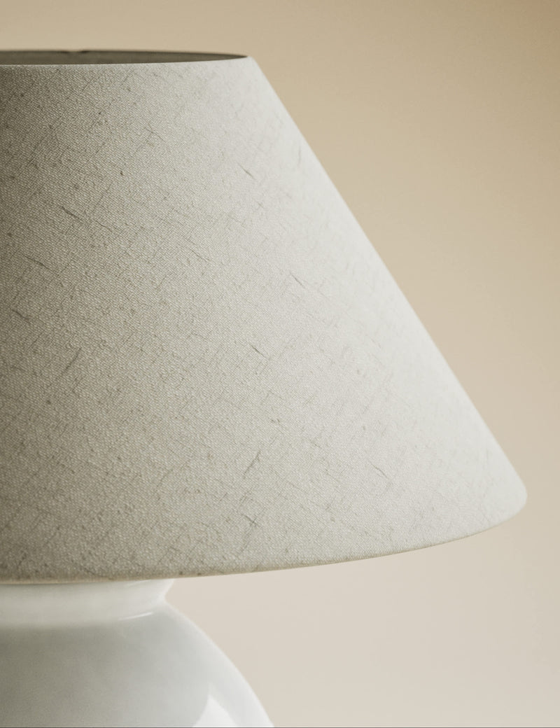Ceramic bobble table lamp with raised detailing (British brand)