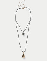 M&S Ceramic Multirow Long Pendant Necklace- Buy online at McGrocer