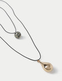 Autograph ceramic multirow long pendant necklace, UK version