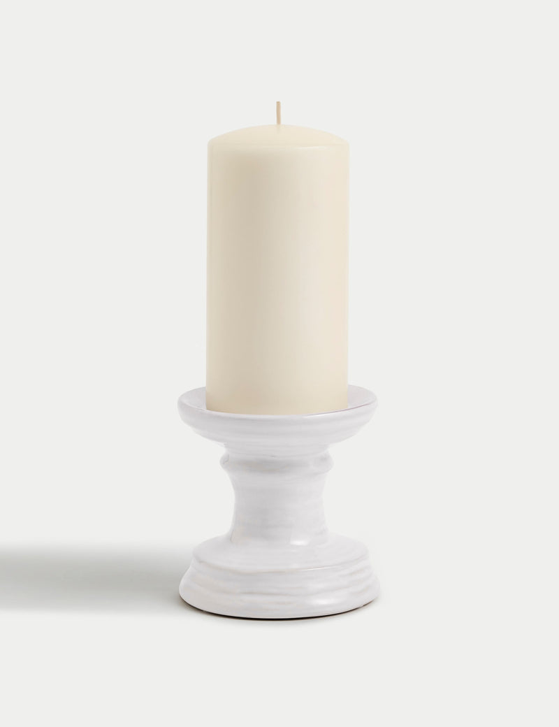 Ceramic pillar candle holder - British product