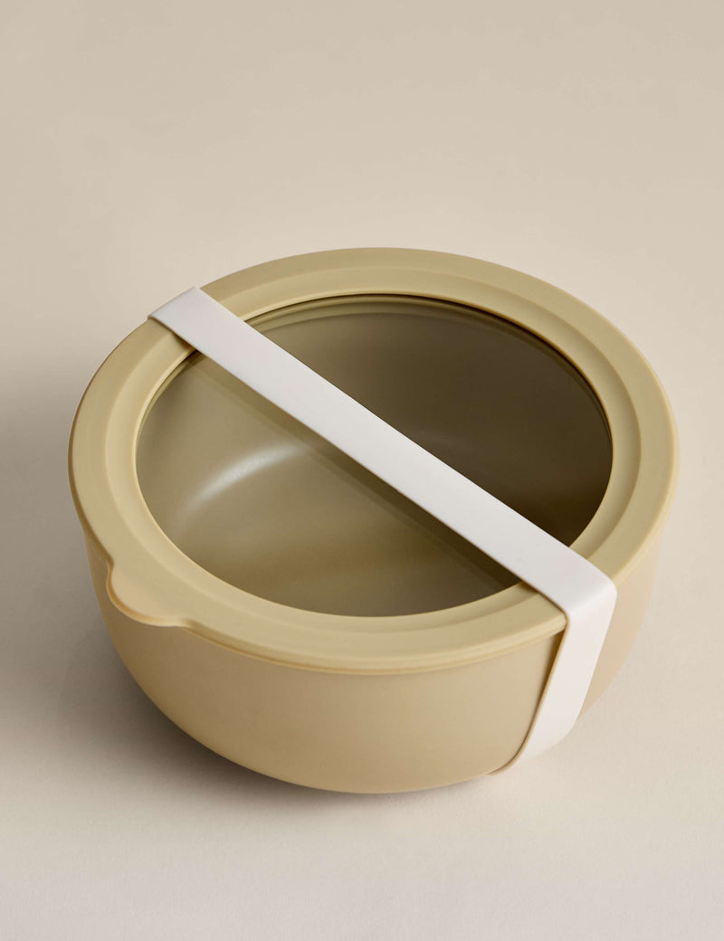 Ceramic storage container with glass lid 16.8 cm, imported from the UK
