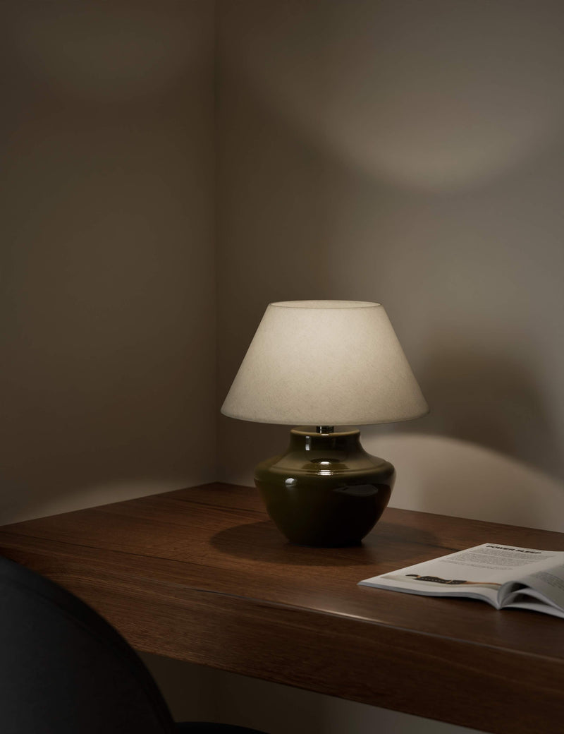 Ceramic urn base table lamp 40 cm high - British product