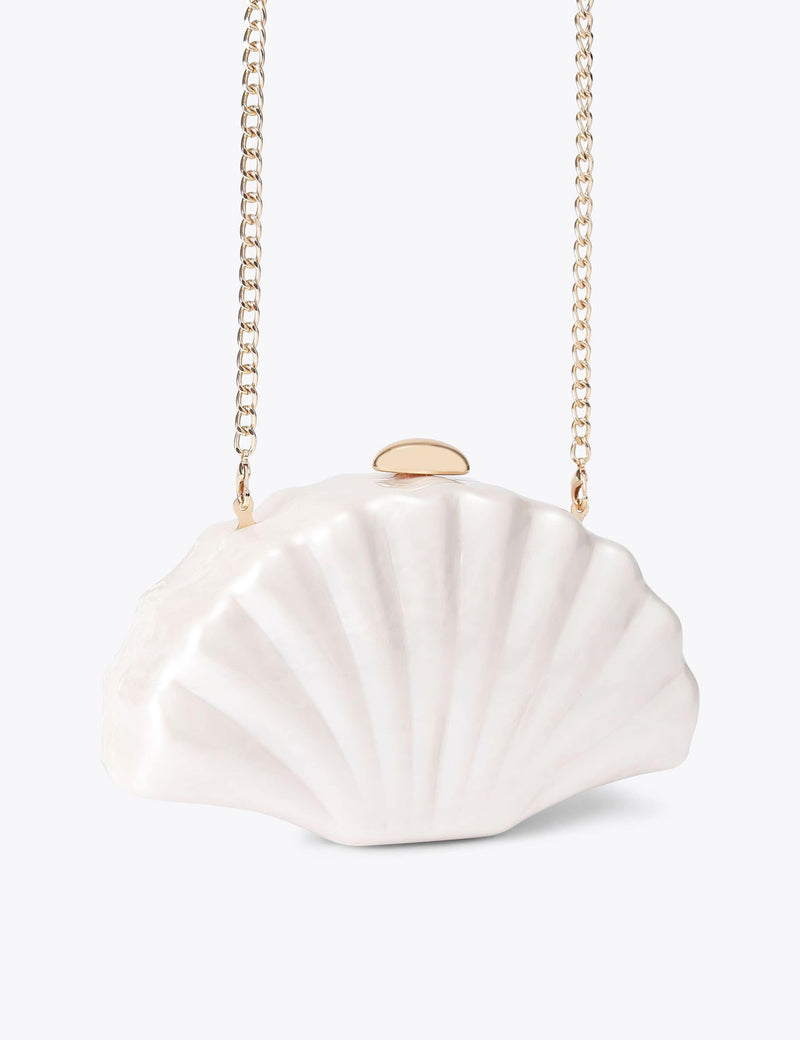 Carvela chain strap seashell clutch bag, UK version