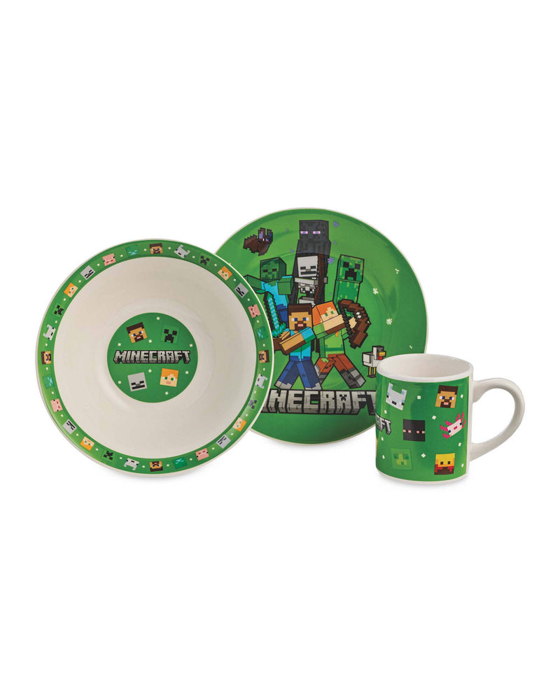 Character 3-Piece Ceramic Breakfast Set (Pokémon, Minecraft, Sonic, Angry Birds, Harry Potter, Squishmallows)
