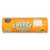 Cheese Thins savoury snack made with wheat flour, imported from the UK