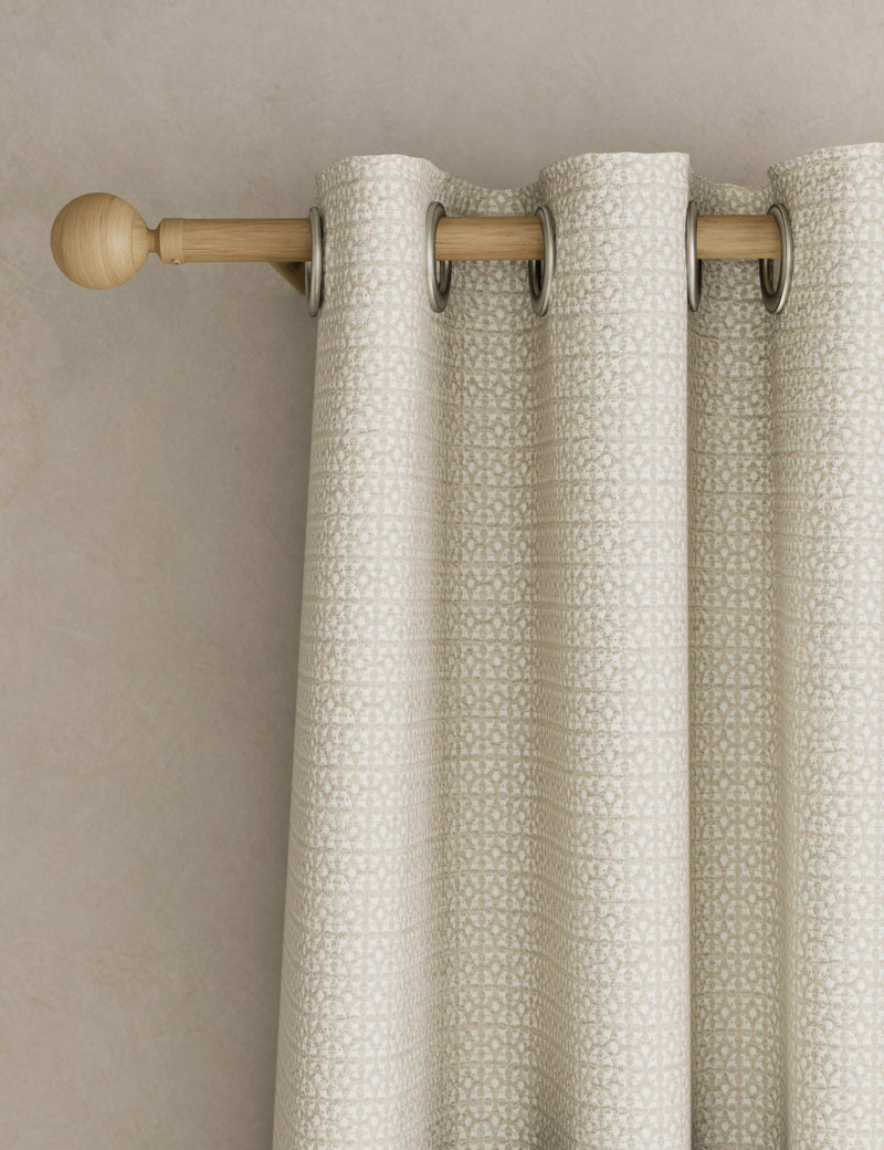 Chenille geometric eyelet curtains - British product