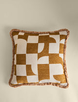 M&S Chenille Geometric Jacquard Fringed Cushion 50 x 50 cm- Buy online at McGrocer