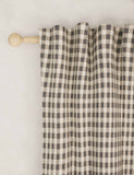 Chenille gingham blackout curtains with multiway header - British product