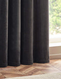Yard chenille velvet eyelet curtains (British brand)
