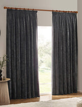 M&S Yard Chenille Velvet Pencil Pleat Curtains- Buy online at McGrocer