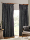 Yard chenille velvet pencil pleat curtains (British brand)