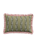 Chestnut Tree stripe frill square cushion, UK version