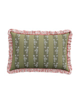 M&S Chestnut Tree Stripe Frill Square Cushion- Buy online at McGrocer