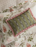 Chestnut Tree stripe frill square cushion, UK version