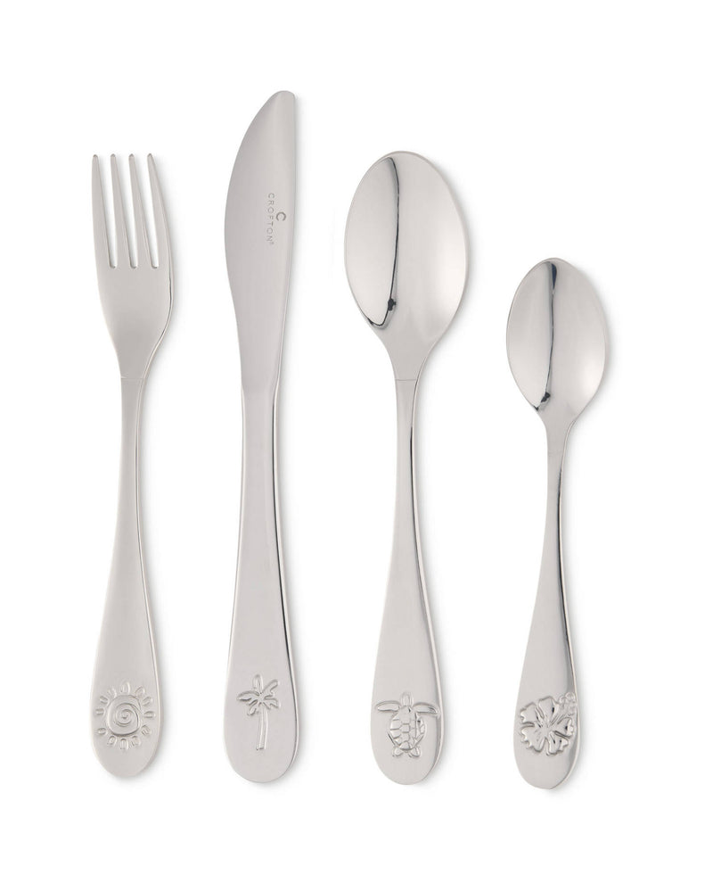 Children's cutlery set with fork, knife and spoon - British product