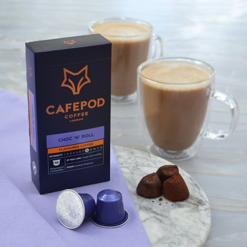 Choc 'n' Roll chocolatey coffee beans - British product