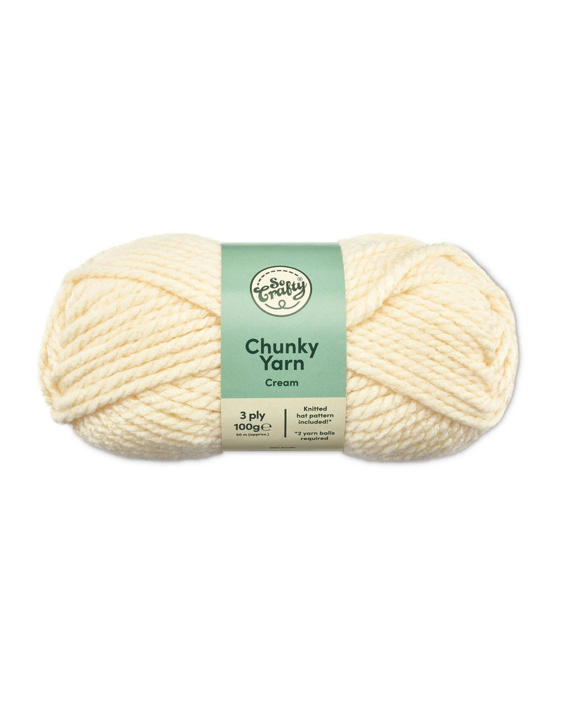 Chunky yarn 100% acrylic 100g, imported from the UK