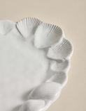 Coastal Bohemia stoneware serving platter with shell detail - British product