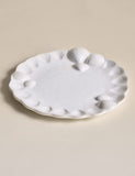 Coastal Bohemia stoneware side plate with shell detail, UK version