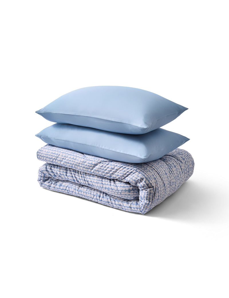 Night Lark coverless duvet and pillowcase set, imported from the UK