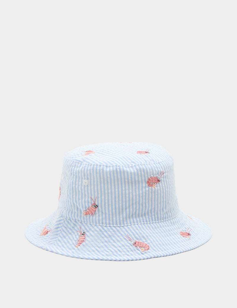 Coastal Shrimp bucket hat with shrimp pattern 0-36 months, UK version