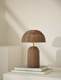 Colby rechargeable rattan table lamp cordless - British product