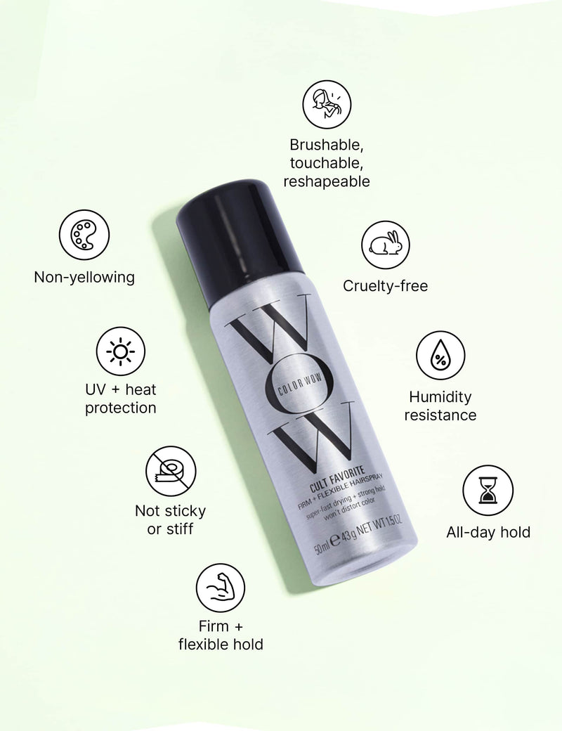 Color Wow travel hairspray with flexible hold 50ml - British product