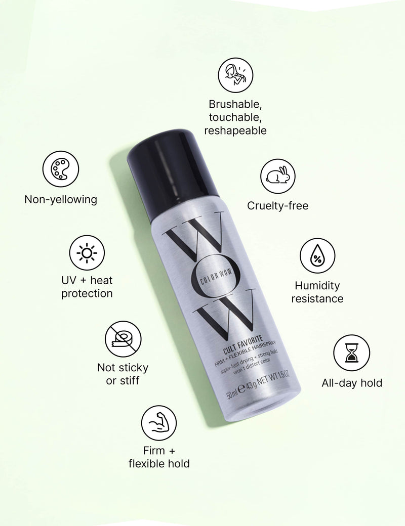 Color Wow travel hairspray with flexible hold 50ml - British product